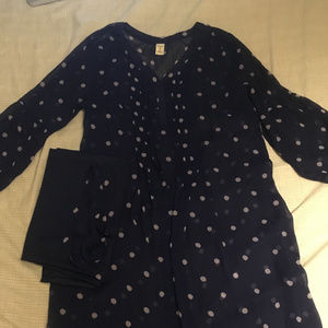 Old Navy polka dot 3/4 sleeve chiffon dress